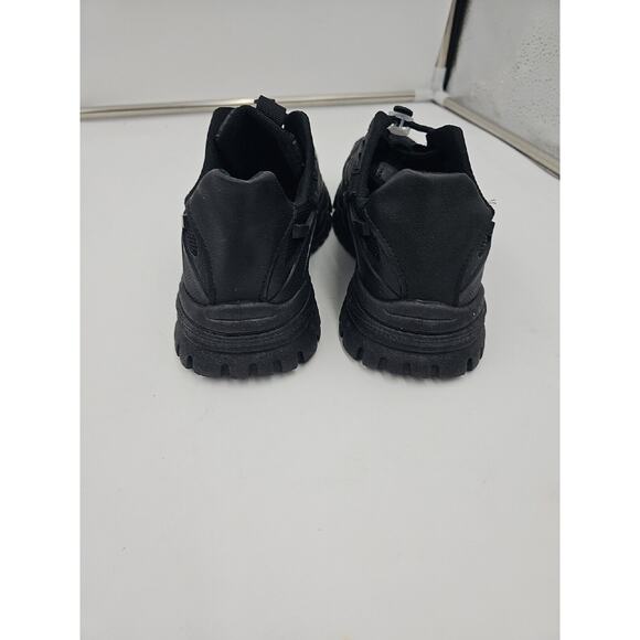 Children Laceup With Lace Lock Sneakers Size EU26/US9.5 Black - Picture 3 of 4